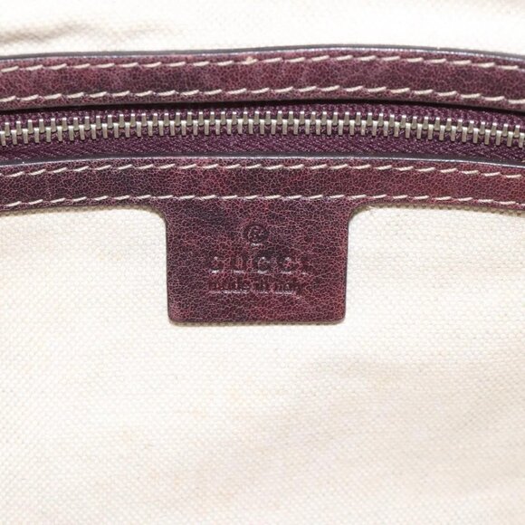 GUCCI Shoulder Bag Leather Brown Silver 247400 Auth ep9062 - Picture 10 of 16